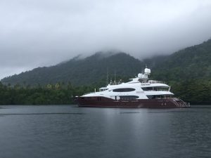 50m superyacht in the south pacific islands